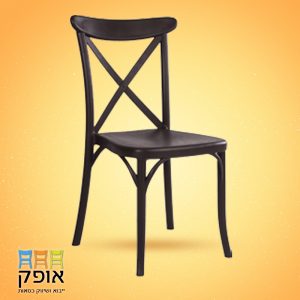 כסאות מפלסטיק לאולמות - דגם איקס שחור