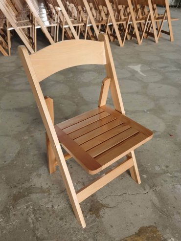כסא מתקפל טבעי פסים חדש